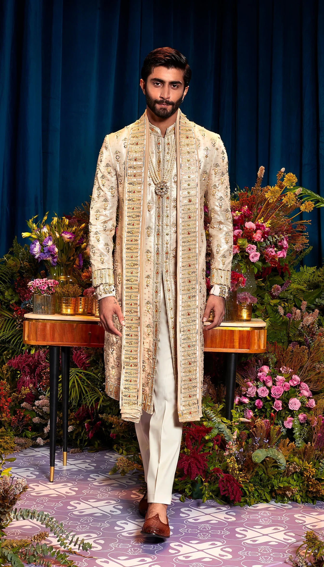 pap-dont-preach-by-shubhika-adrian-mens-gold-sherwani-set