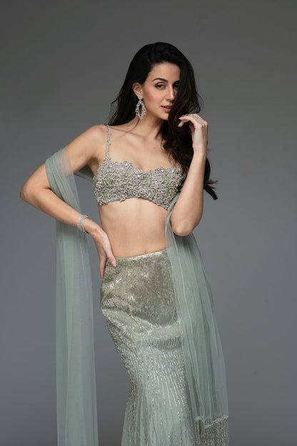 Rent Frosted Grey tulle set