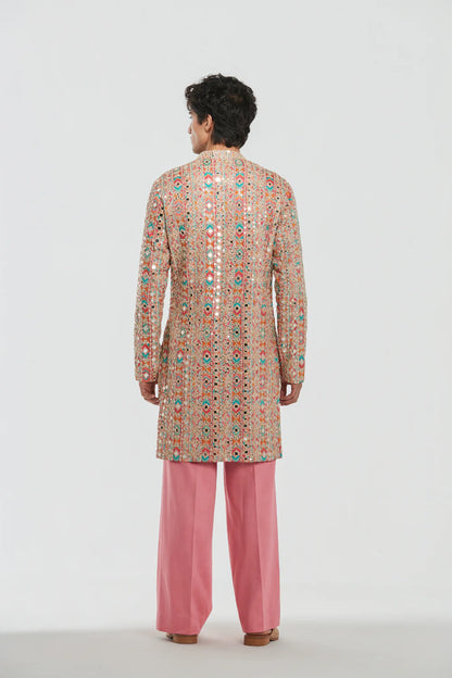 Abhinav Mishra Men’s Kurta Shrine Multicolor