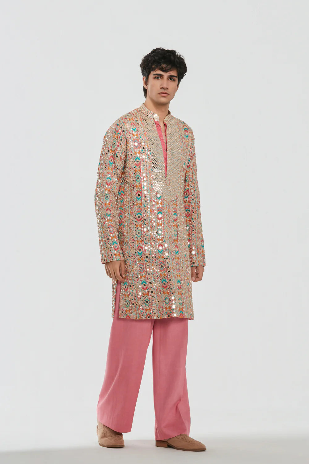 Abhinav Mishra Men’s Kurta Shrine Multicolor