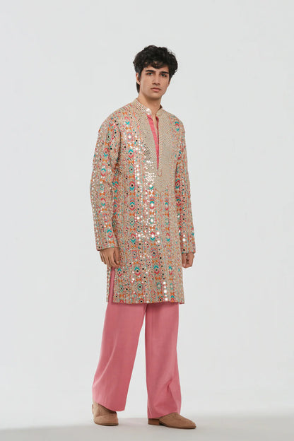 Abhinav Mishra Men’s Kurta Shrine Multicolor