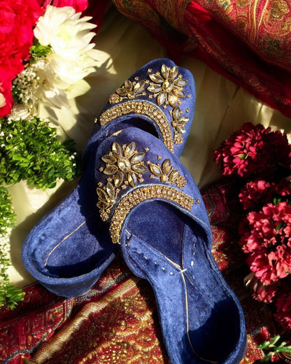 Maharani - Navy Blue Jutti