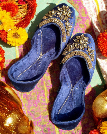 Maharani - Navy Blue Jutti