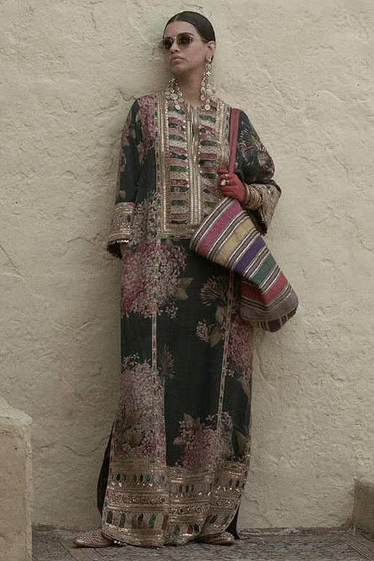 Rent Sabyasachi Blue embroidered kaftan