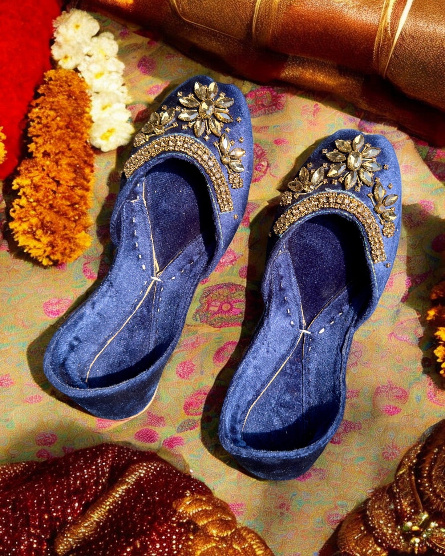 Maharani - Navy Blue Jutti
