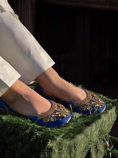 Maharani - Navy Blue Jutti