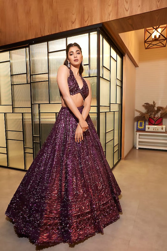 seema-gujral-burgundy-embroidered-lehenga-set