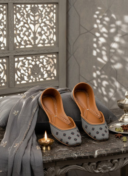 Nawabi - Grey Jutti