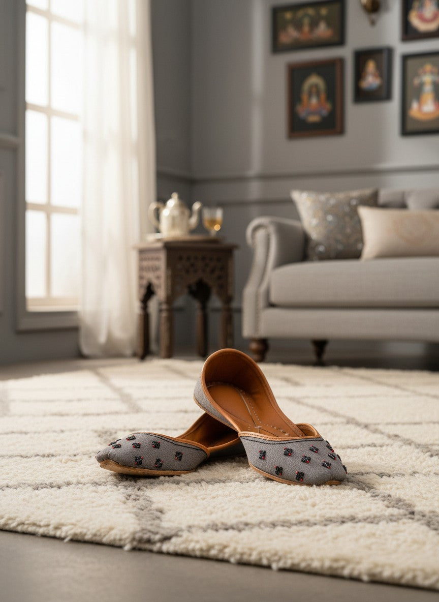 Nawabi - Grey Jutti