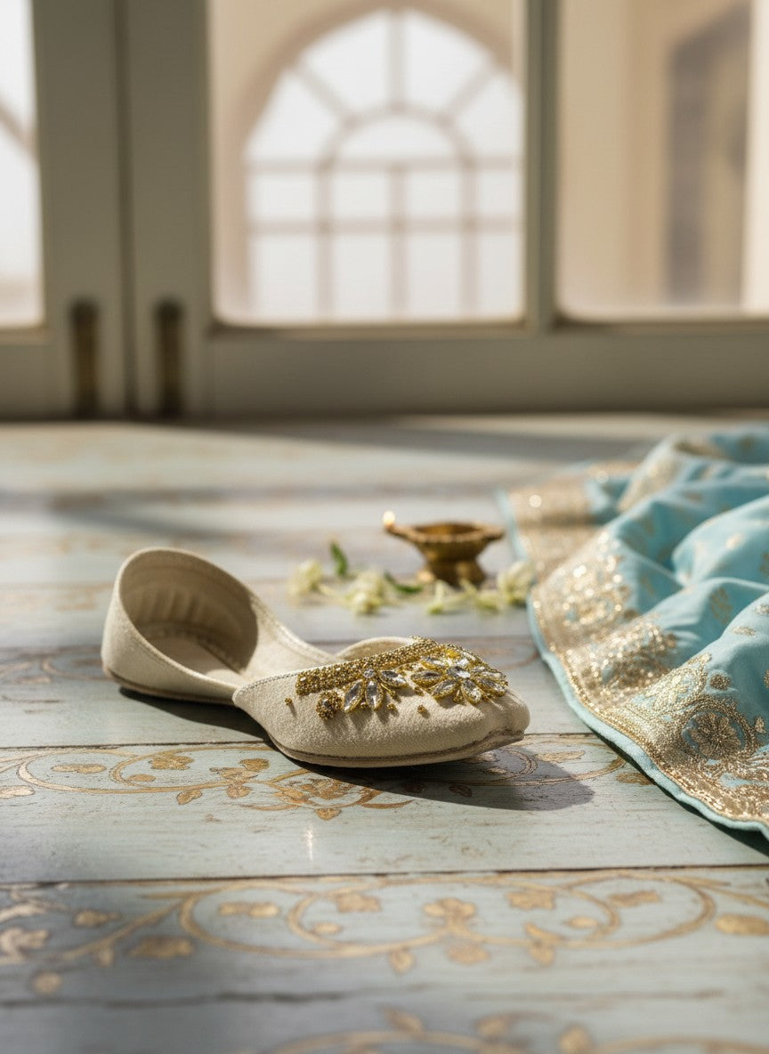 Maharani - Cream Jutti
