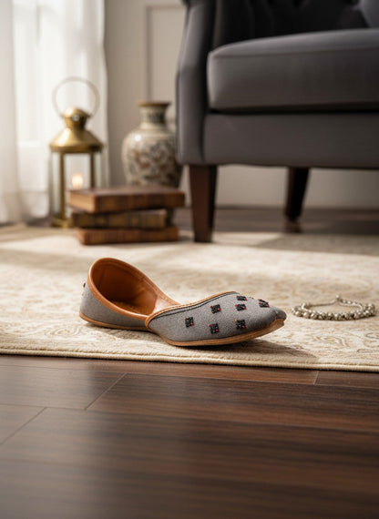 Nawabi - Grey Jutti
