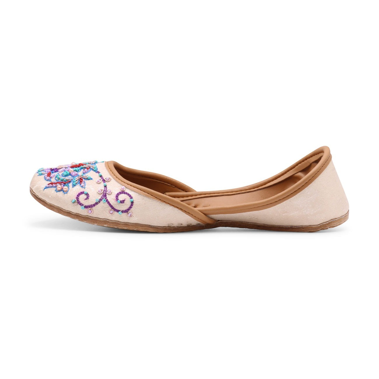 Zari - White Jutti