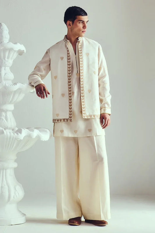 Rent Ivory dori embroidered bandi set